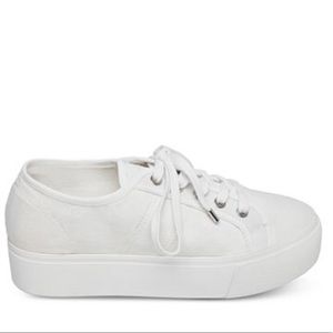 Steve Madden Flatform White Sneakers
